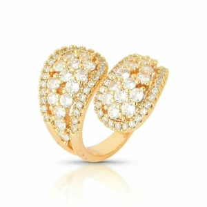 Anel Duas Gotas Cravejadas