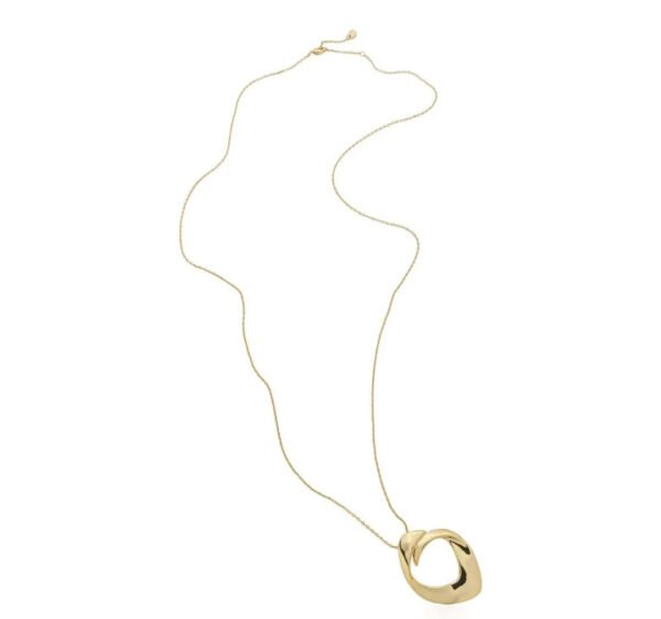 Colar Longo Bold Curve - Dourado Liso