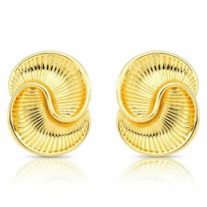 Brinco Vintage Espiral Banhado em Ouro 18k ou Ródio Branco