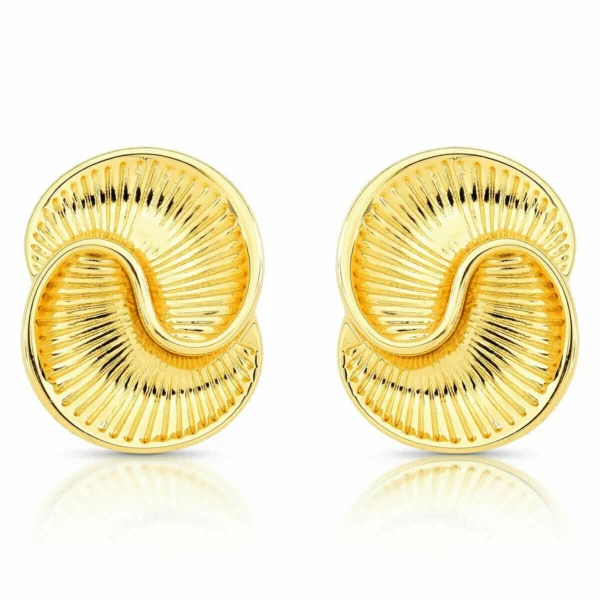 Brinco Vintage Espiral Banhado em Ouro 18k ou Ródio Branco