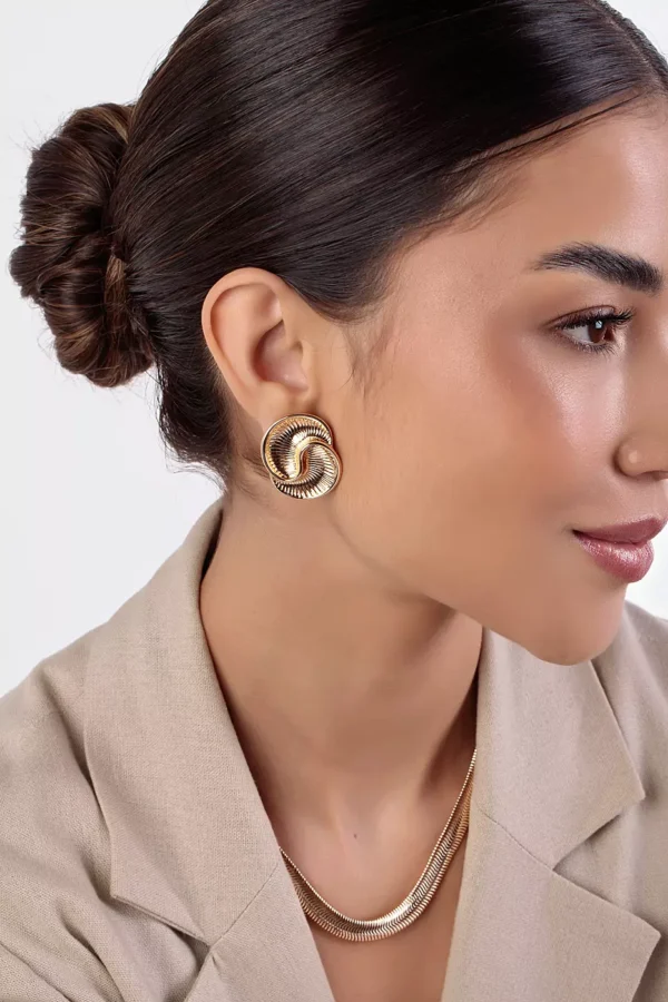 Brinco Vintage Espiral Banhado em Ouro 18k ou Ródio Branco - Imagem 2