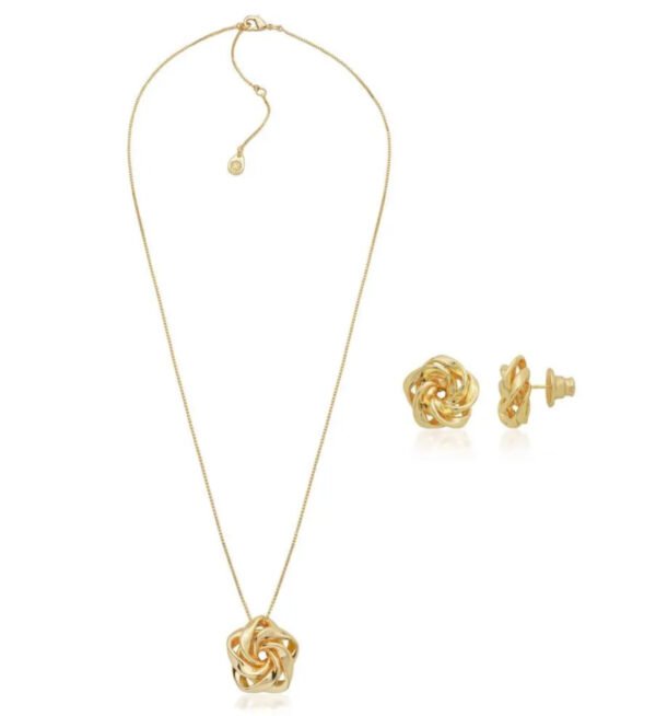 Conjunto Bloom Knot - Dourado Liso