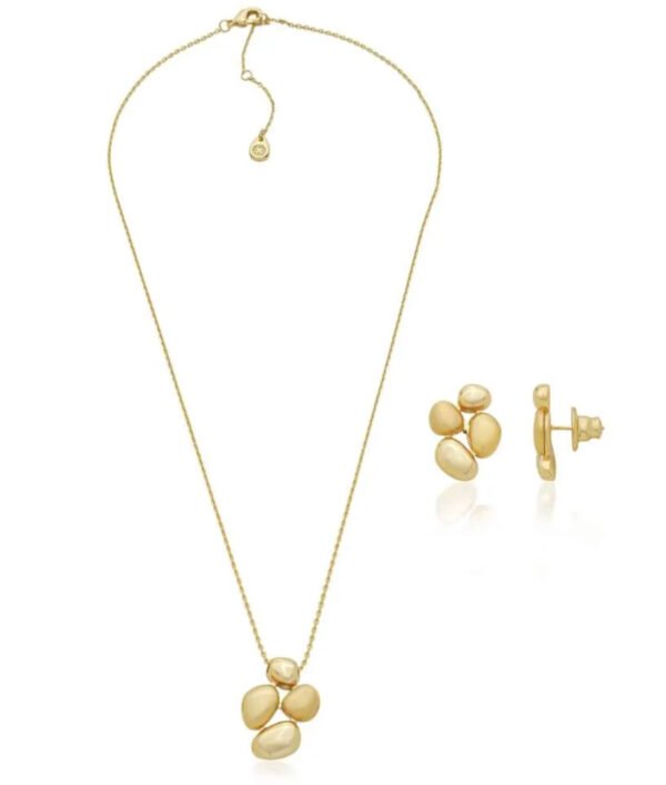 Conjunto Golden Shapes - Dourado Fosco Liso