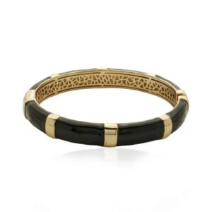 Bracelete Black Line - Dourado Preto