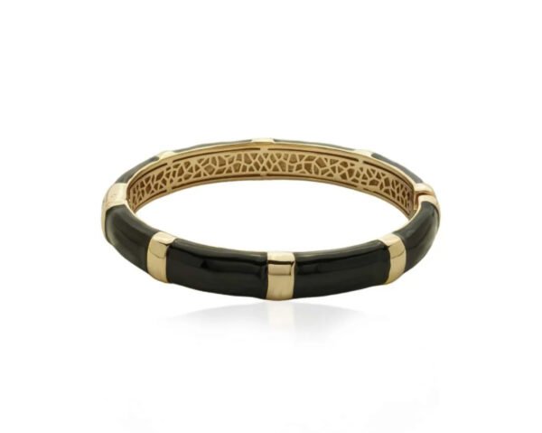 Bracelete Black Line - Dourado Preto