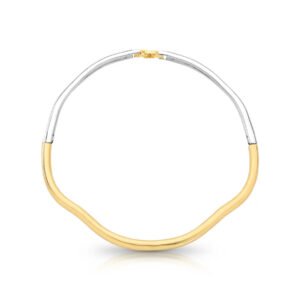 Colar Longo Bold Curve - Dourado Liso