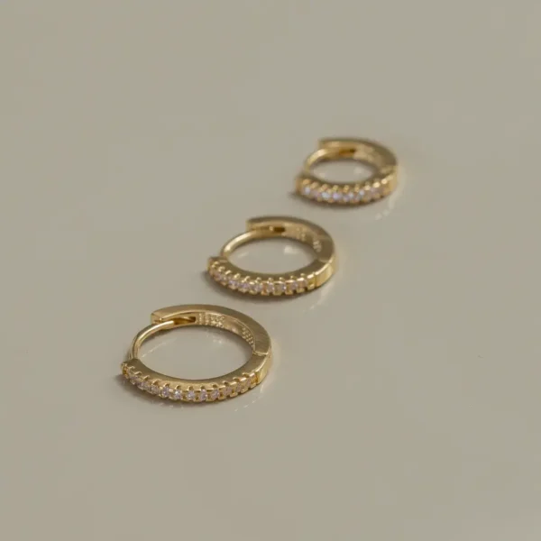 trio argolas cravejadas