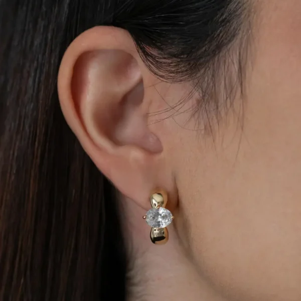 argola tranqueta com pedra